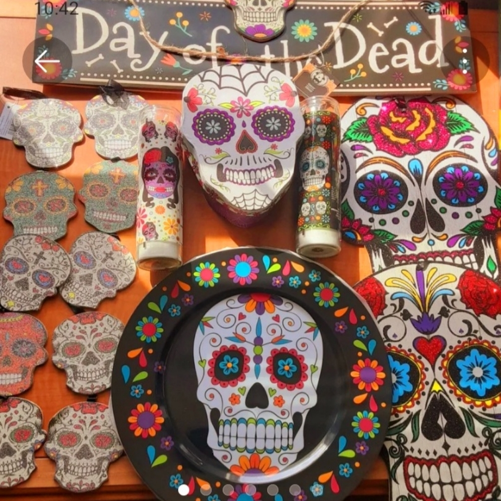 Halloween Decor Sugar Skull 11 Piece Bundle